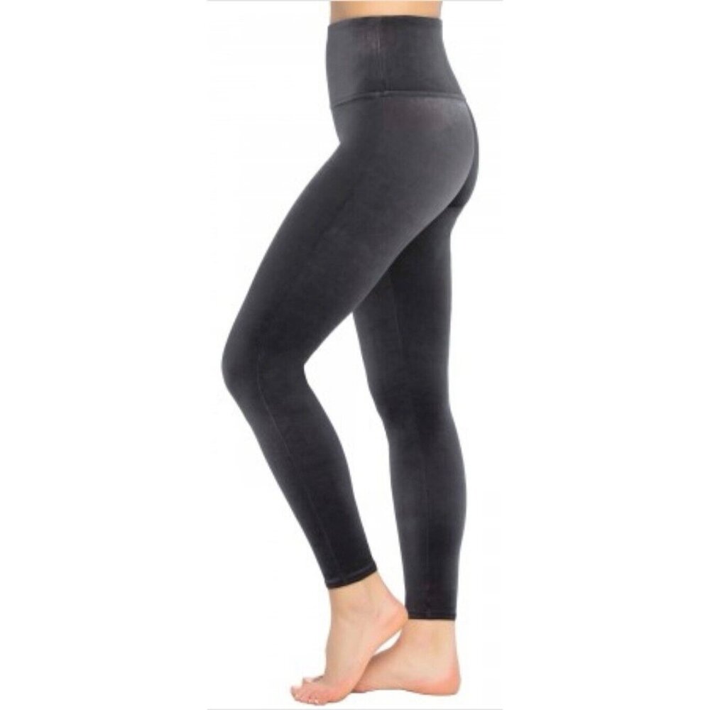 Spanx Grey Velvet Shaping Leggings (Size S) High Rise 2070